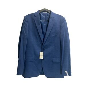 Alfani Mens Slim‎ Fit Blue Plaid Blazer Sport Coat Jacket Size 42L NWT